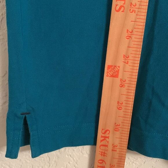 Tommy Hilfiger Turquoise Polo Shirt Classic Design Men’s Size XL - Picture 5 of 6